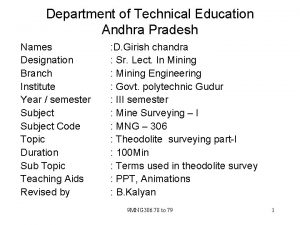 Department of Technical Education Andhra Pradesh Names Designation