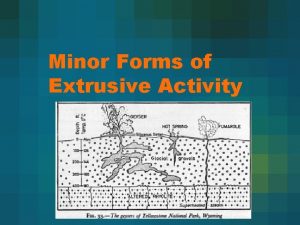 Minor Forms of Extrusive Activity Geysir Stokkur Iceland