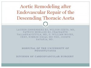 Aortic Remodeling after Endovascular Repair of the Descending