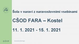 ola v naravi z naravoslovnimi vsebinami COD FARA