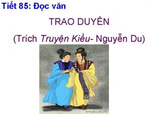 Tit 85 c vn TRAO DUYN Trch Truyn