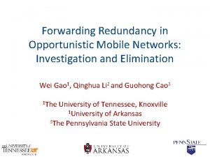 Forwarding Redundancy in Opportunistic Mobile Networks Investigation and