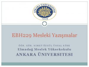 EBH 229 Mesleki Yazmalar R GR NIMET ZGL