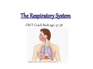 The Respiratory System CRCT Coach Book pgs 57