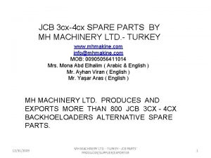 JCB 3 cx4 cx SPARE PARTS BY MH