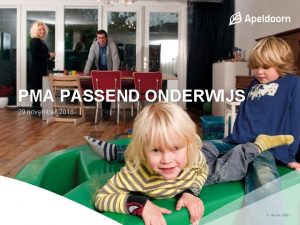 PMA PASSEND ONDERWIJS 29 november 2018 21 oktober