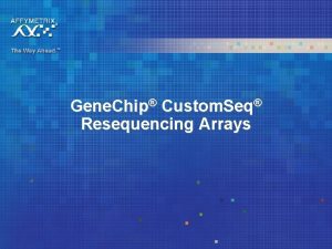 Gene Chip Custom Seq Resequencing Arrays Gene Chip