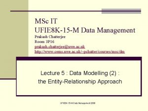 MSc IT UFIE 8 K15 M Data Management