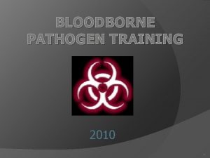 BLOODBORNE PATHOGEN TRAINING 2010 1 Bloodborne Pathogens Training