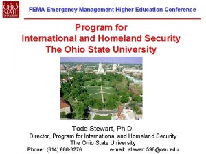 FEMA Emergency Management Higher Education Conference Program for