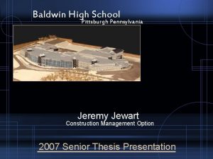 Baldwin High School Pittsburgh Pennsylvania Jeremy Jewart Construction