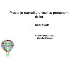 Praenje napretka u vezi sa procenom rizika nastavak