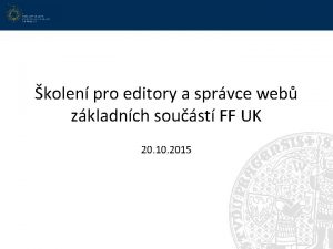 kolen pro editory a sprvce web zkladnch soust