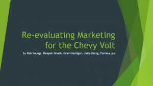 Reevaluating Marketing for the Chevy Volt by Rob