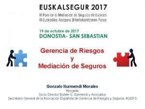 Gerencia de Riesgos y Mediacin de Seguros Gonzalo