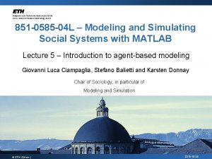851 0585 04 L Modeling and Simulating Social
