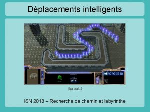 Dplacements intelligents Starcraft 2 ISN 2018 Recherche de