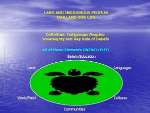 LAND INDIGENOUS PEOPLES OUR LAND OUR LIFE Definition