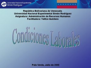 Repblica Bolivariana de Venezuela Universidad Nacional Experimental Simn