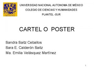 UNIVERSIDAD NACIONAL AUTONOMA DE MXICO COLEGIO DE CIENCIAS