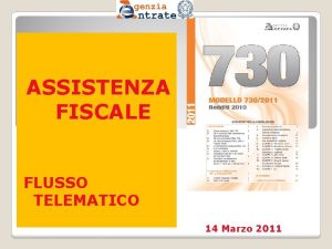 ASSISTENZA FISCALE FLUSSO TELEMATICO 14 Marzo 2011 SOGGETTI