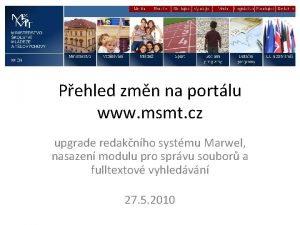 Pehled zmn na portlu www msmt cz upgrade