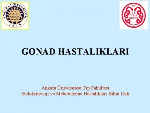 GONAD HASTALIKLARI Ankara niversitesi Tp Fakltesi Endokrinoloji ve