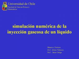 Universidad de Chile Facultad de Ciencias Fsicas y