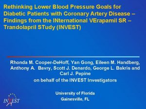 Rethinking Lower Blood Pressure Goals for Diabetic Patients
