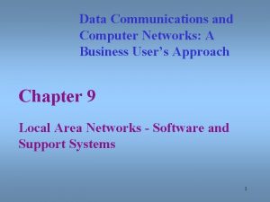 Data Communications and Computer Networks A Business Users