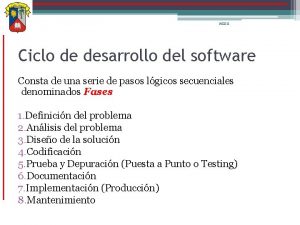 MEBH Ciclo de desarrollo del software Consta de