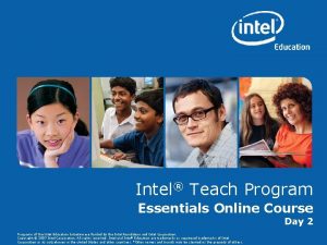 Intel Teach Program Essentials Online Course Day 2