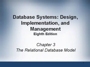 Database Systems Design Implementation and Management Eighth Edition