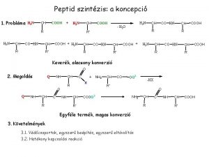 Peptid szintzis a koncepci 1 Problma H 2