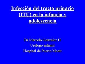 Infeccin del tracto urinario ITU en la infancia