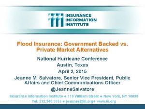Flood Insurance Government Backed vs Private Market Alternatives
