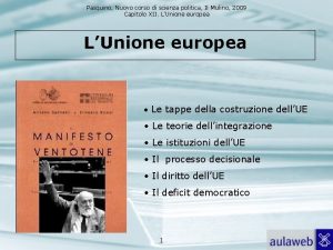 Pasquino Nuovo corso di scienza politica Il Mulino