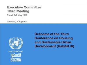 Executive Committee Third Meeting Rabat 6 7 May