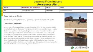 Learning From Incident Awareness Alert NO External Alert