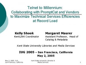 Telnet to Millennium Collaborating with Prompt Cat and