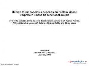 Human thrombopoiesis depends on Protein kinase Cprotein kinase