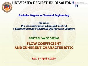 UNIVERSIT DEGLI STUDI DI SALERNO Bachelor Degree in