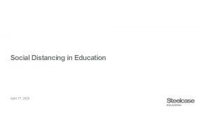 Social Distancing in Education April 17 2020 SOCIAL