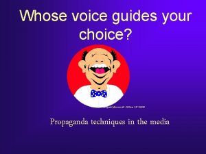 Whose voice guides your choice ClipartMicrosoft Office XP