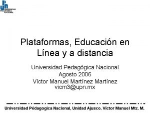 Plataformas Educacin en Lnea y a distancia Universidad