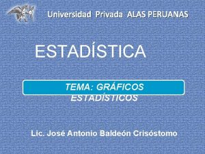 Universidad Privada ALAS PERUANAS ESTADSTICA TEMA GRFICOS ESTADSTICOS