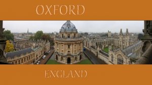 OXFORD ENGLAND A universidade de Oxford a mais