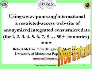 Using www ipums orginternational a restrictedaccess website of