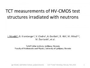 TCT measurements of HVCMOS test structures irradiated with