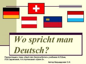 Die deutschsprachigen Lnder n die Bundesrepublik Deutschland n